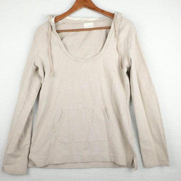 Banana Republic Hoodie Womens Medium Beige Lightweight Round Neck Retro - Picture 1 of 9